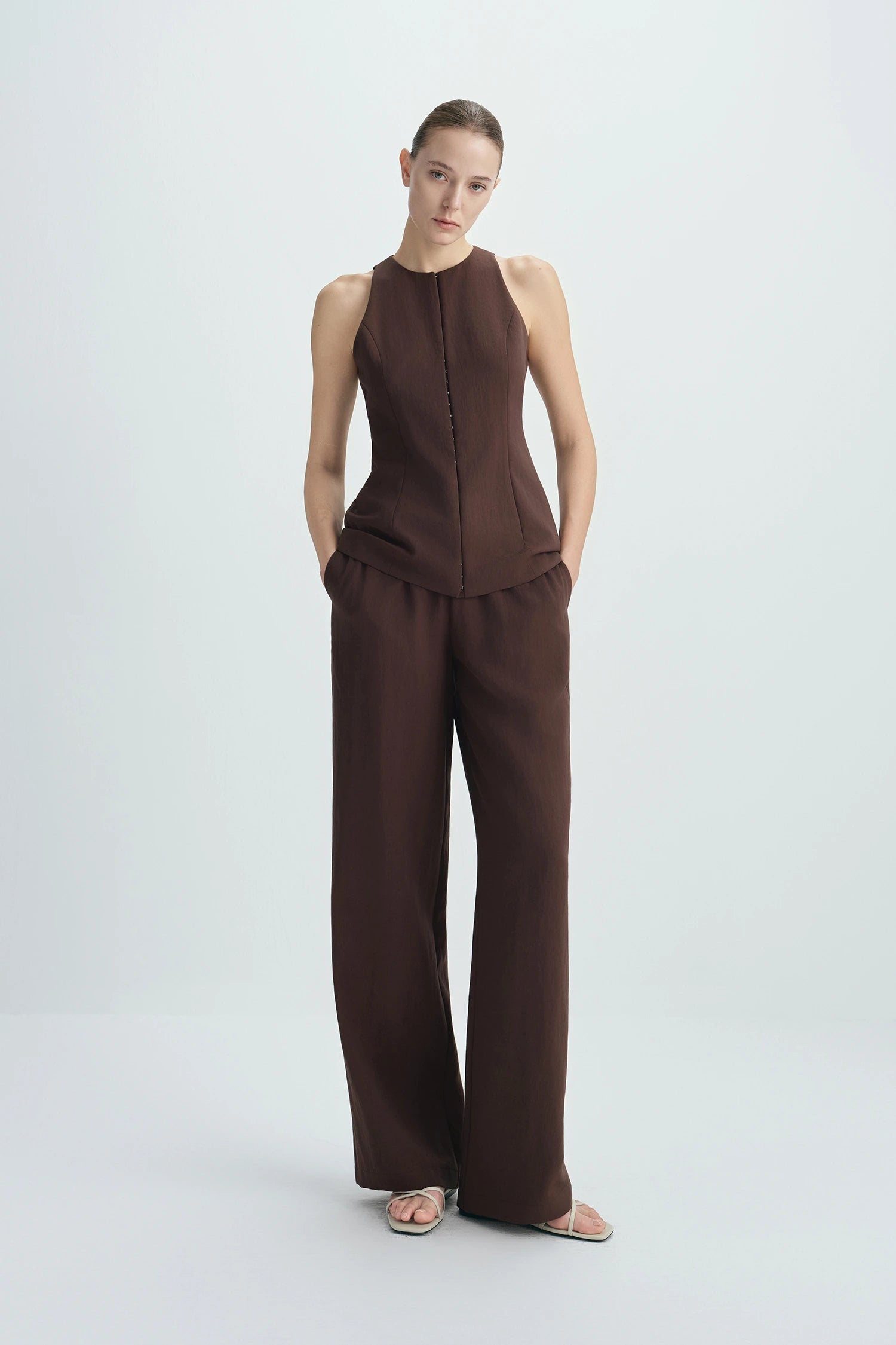 Lustrelle Shirred Waist Pant