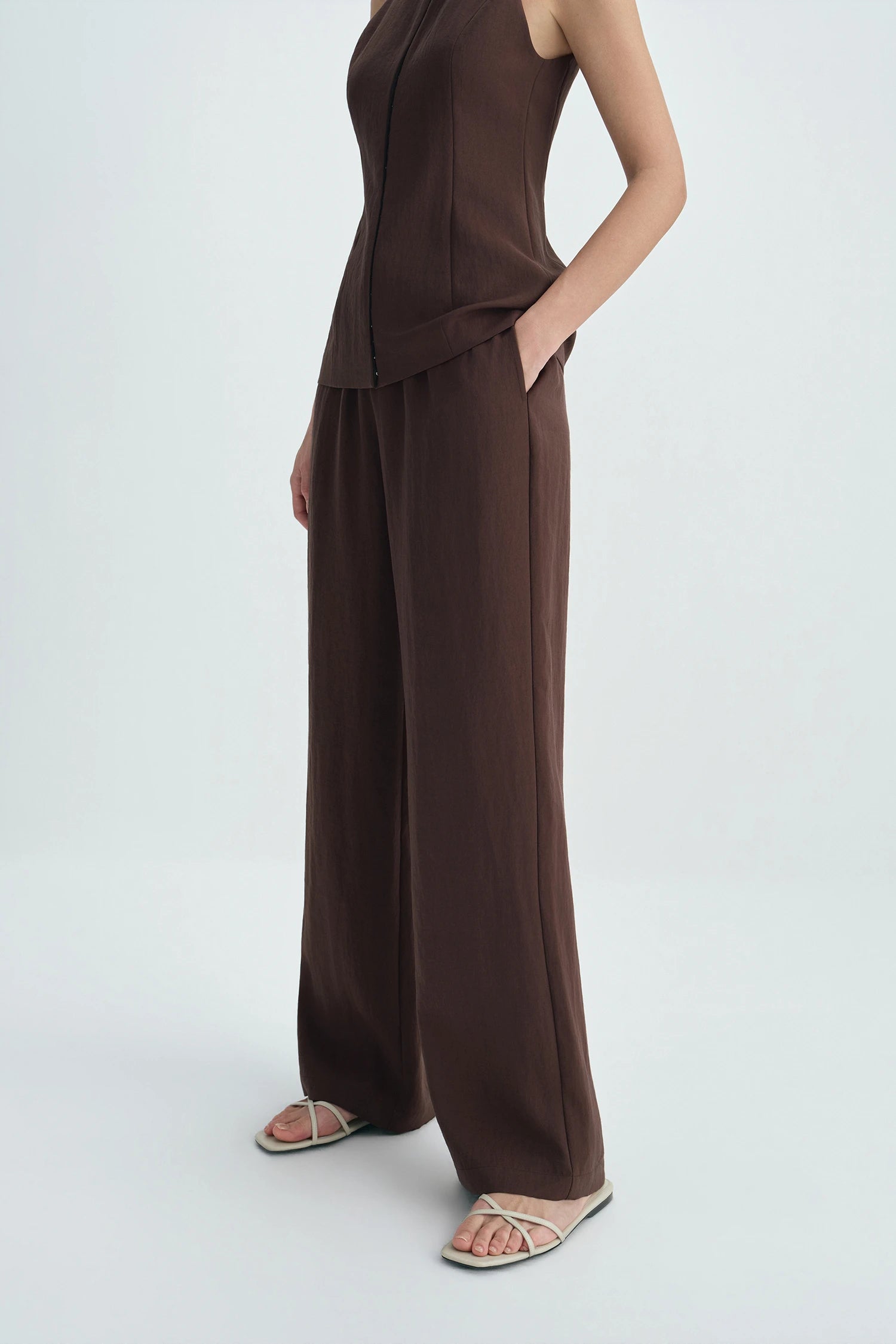 Lustrelle Shirred Waist Pant