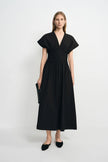 Piquenique Pintuck V-Neck Dress