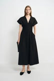 Piquenique Pintuck V-Neck Dress