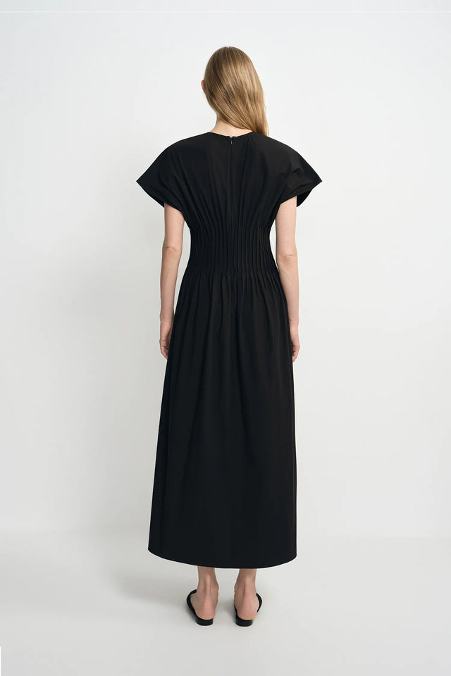Piquenique Pintuck V-Neck Dress