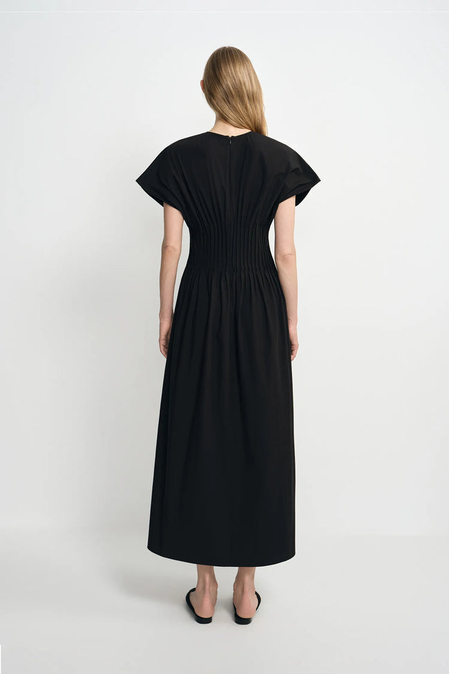 Piquenique Pintuck V-Neck Dress