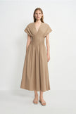 Piquenique Pintuck V-Neck Dress