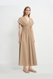 Piquenique Pintuck V-Neck Dress