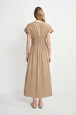 Piquenique Pintuck V-Neck Dress