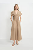 Piquenique Pintuck V-Neck Dress