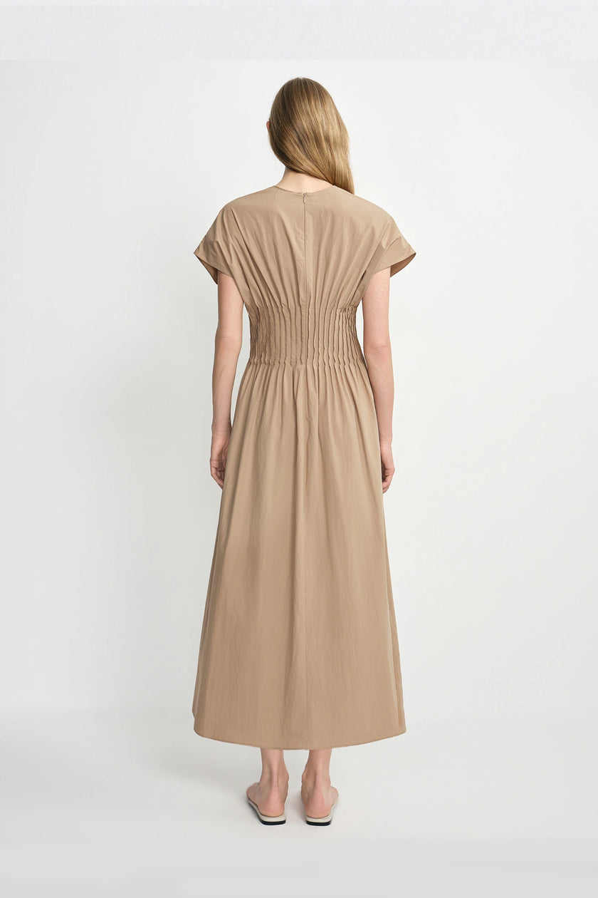 Piquenique Pintuck V-Neck Dress