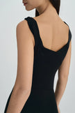 Isola Twist Strap Maxi Dress-Black