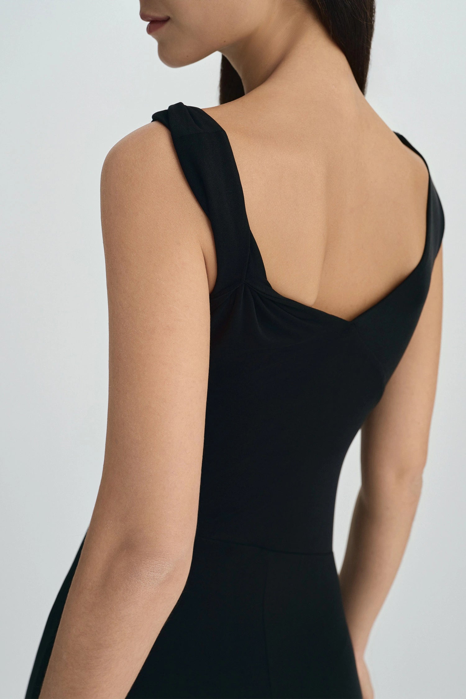 Isola Twist Strap Maxi Dress-Black