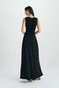 Azure Knit Tie Back Maxi Dress-Black