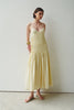 Fleursonne Pintucked Midi Dress-Italian Straw