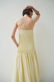 Fleursonne Pintucked Midi Dress-Italian Straw