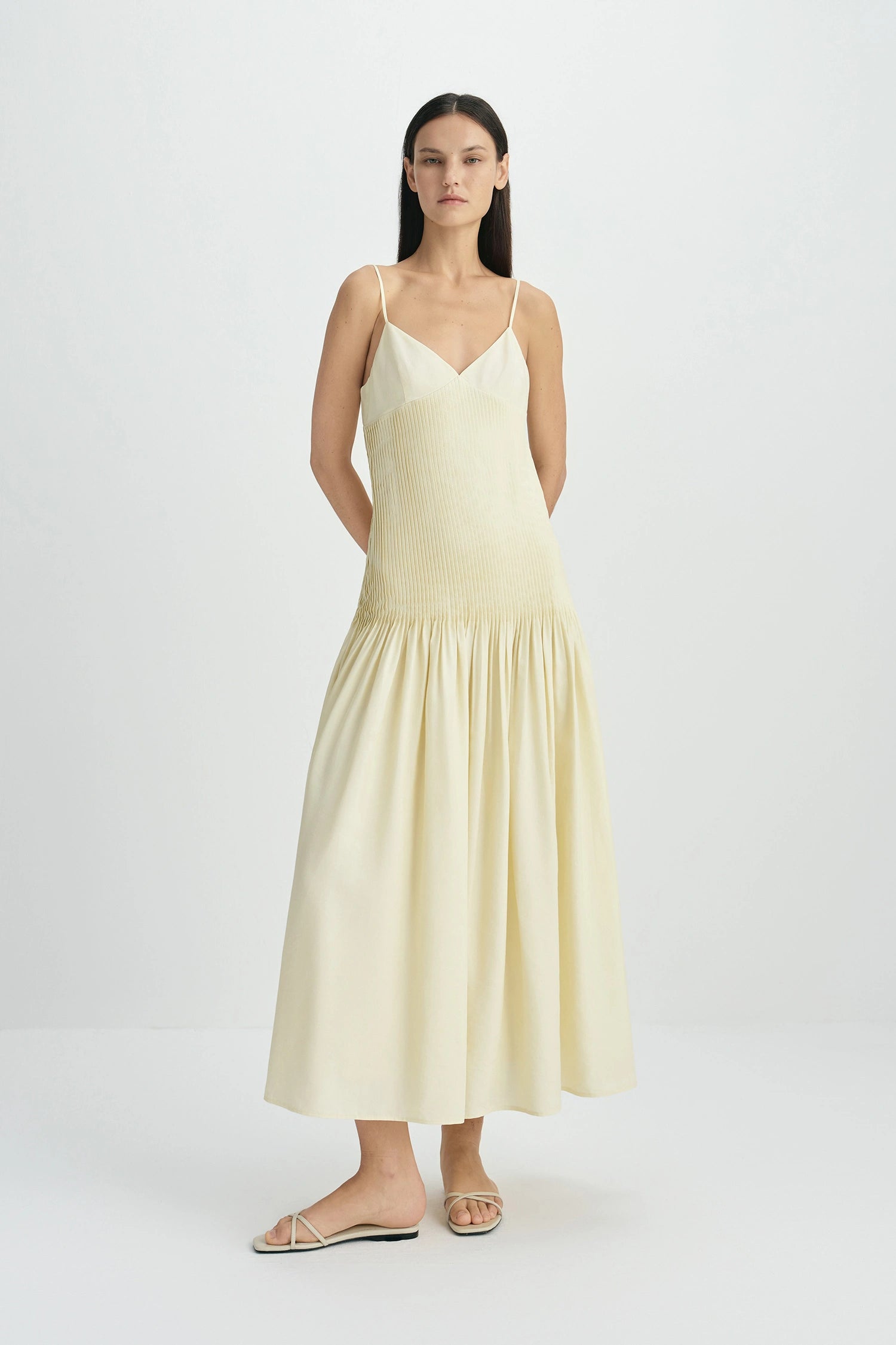 pintucked midi dress Rue Sophie Fleursonne Midi Dress