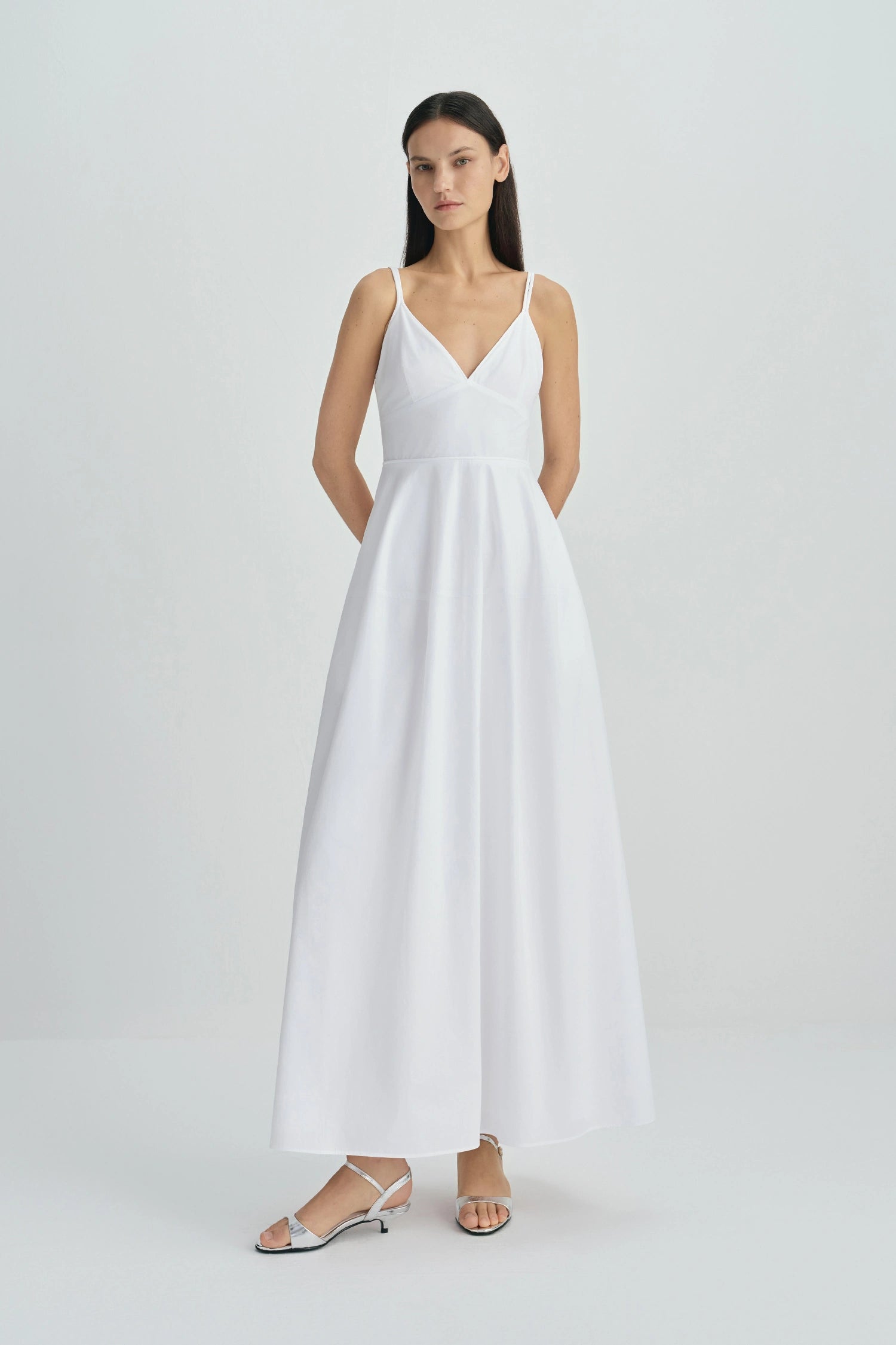 Paloma Balloon Shaped Cami Dress-Cloud