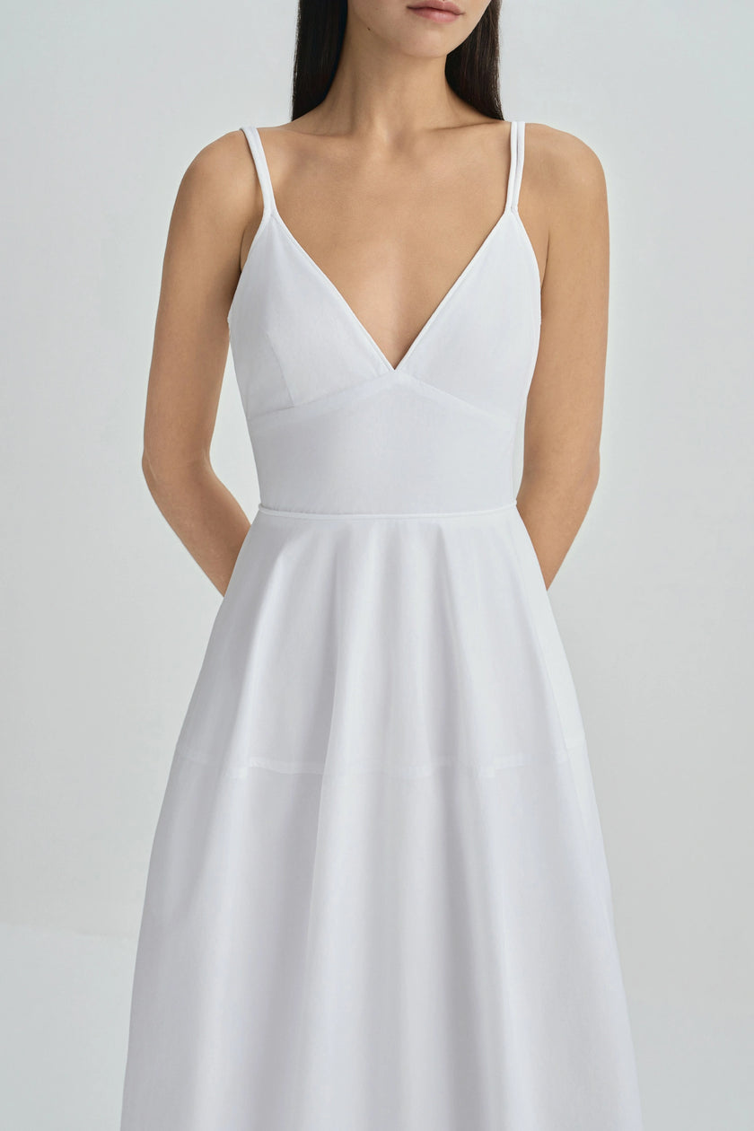 Paloma Balloon Shaped Cami Dress-Cloud