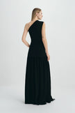 Emeraude One Shoulder Maxi Dress Black
