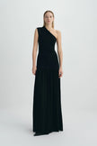 Emeraude One Shoulder Maxi Dress Black