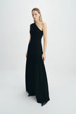 Emeraude One Shoulder Maxi Dress Black