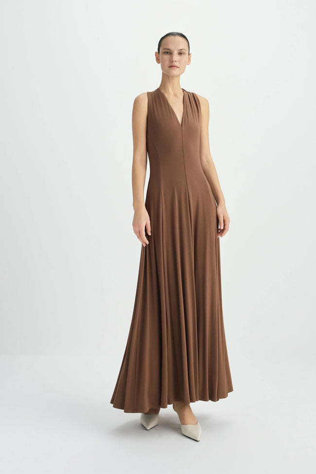 Ventura Draped V-Neck Maxi Dress