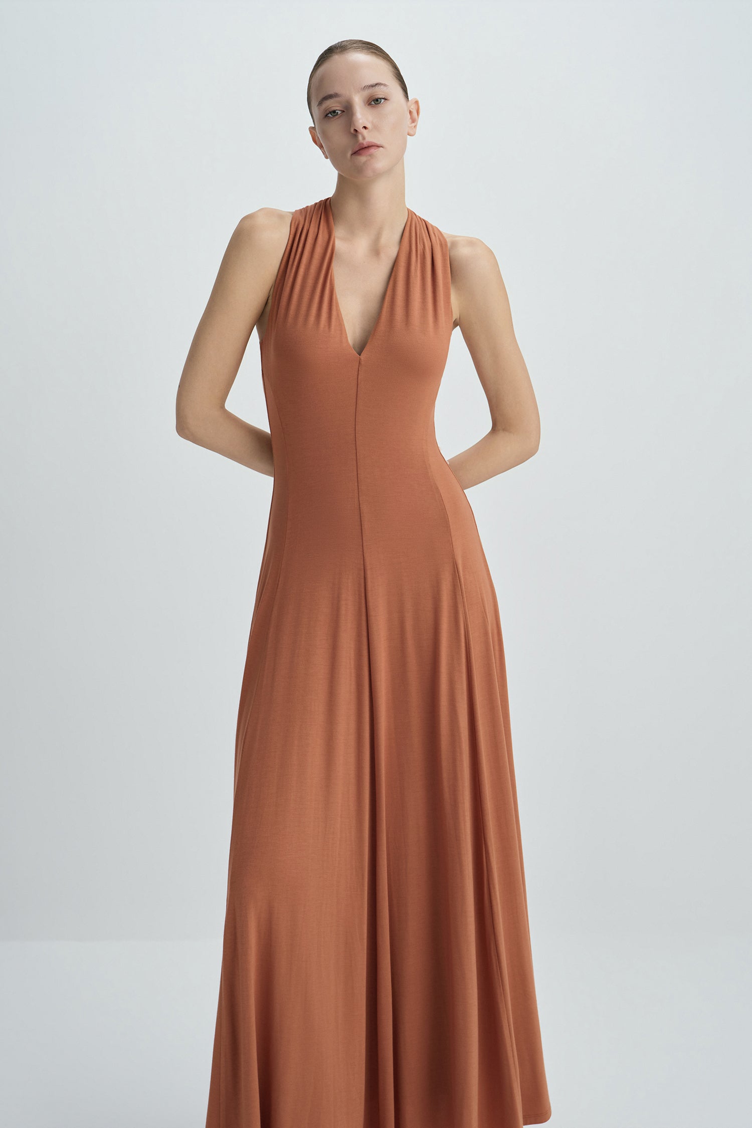 Ventura Draped V-Neck Maxi Dress