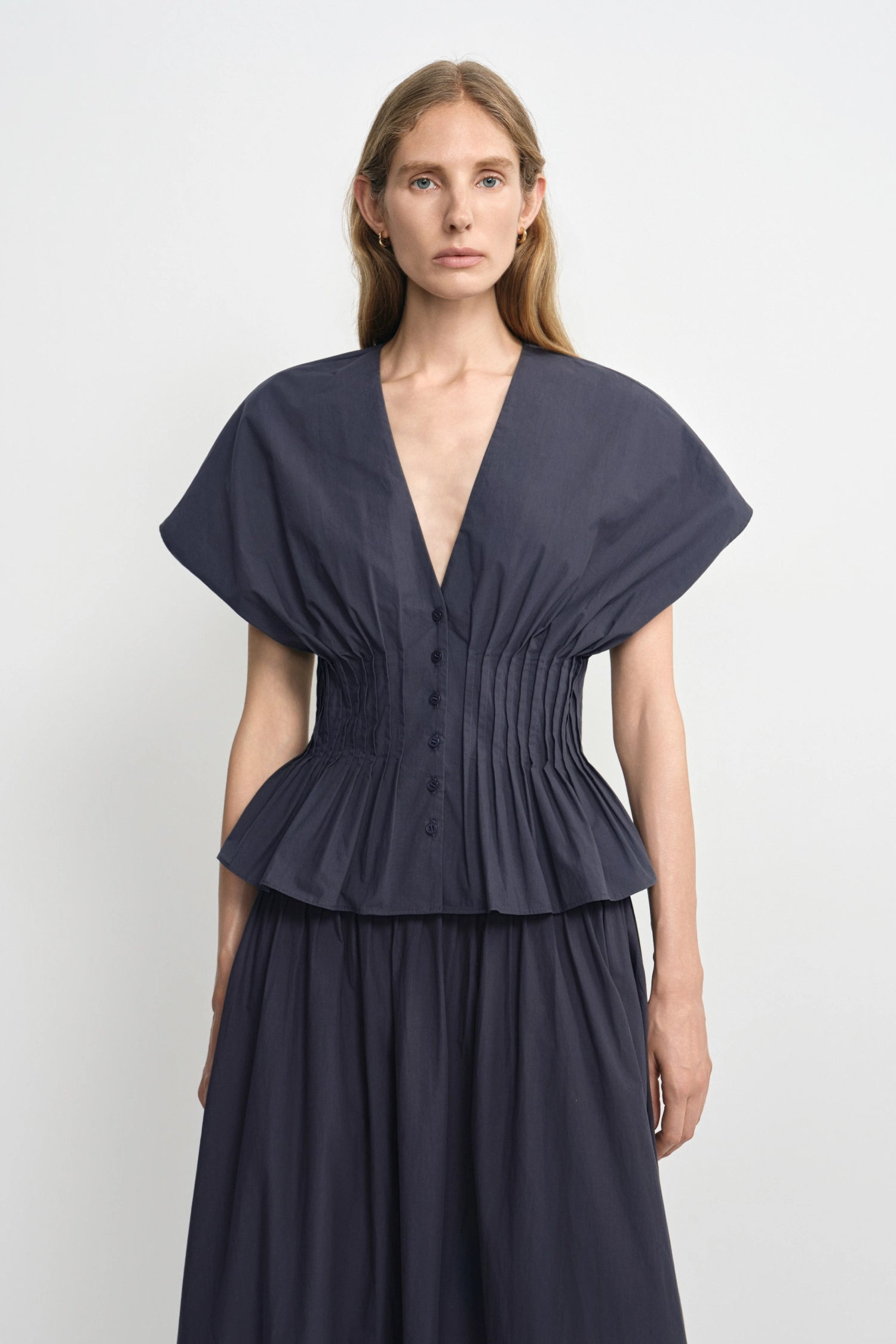 Piquenique Pintuck V-Neck Shirt