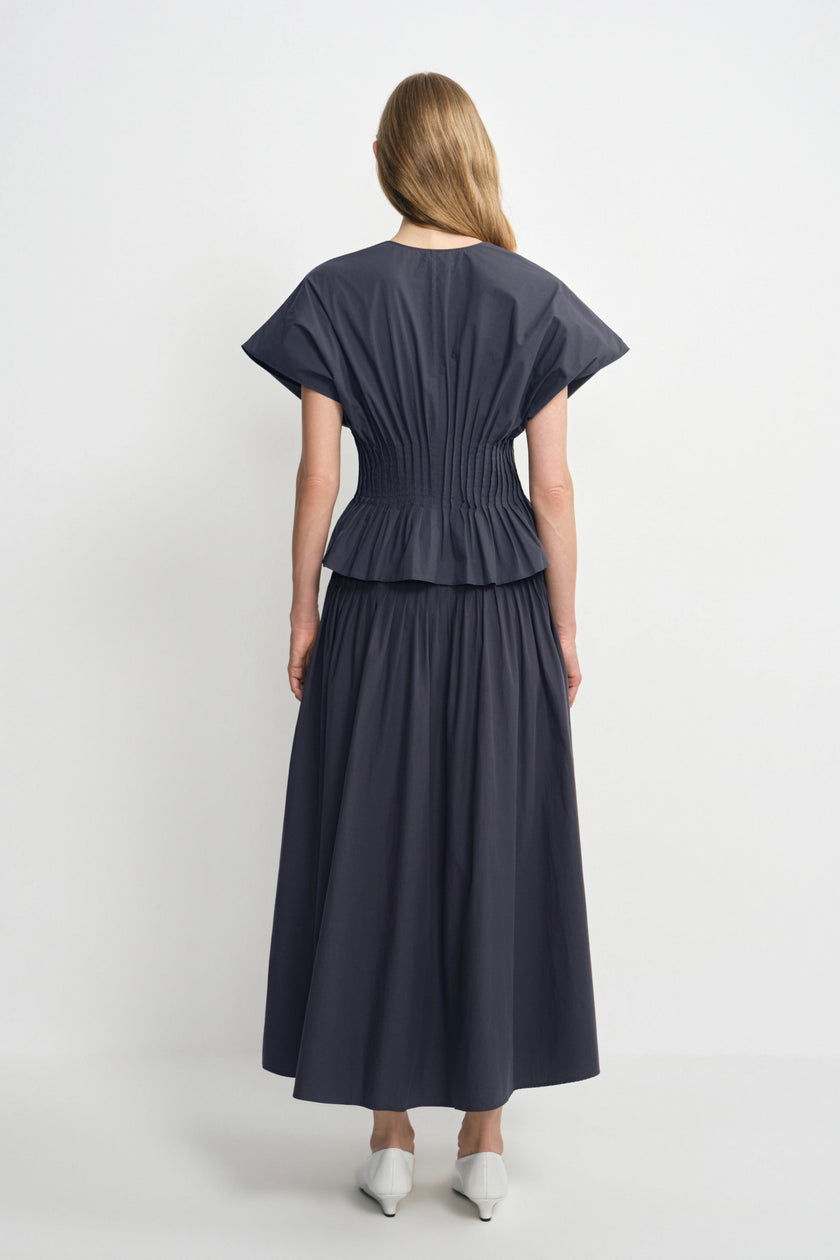 Piquenique Pintuck V-Neck Shirt