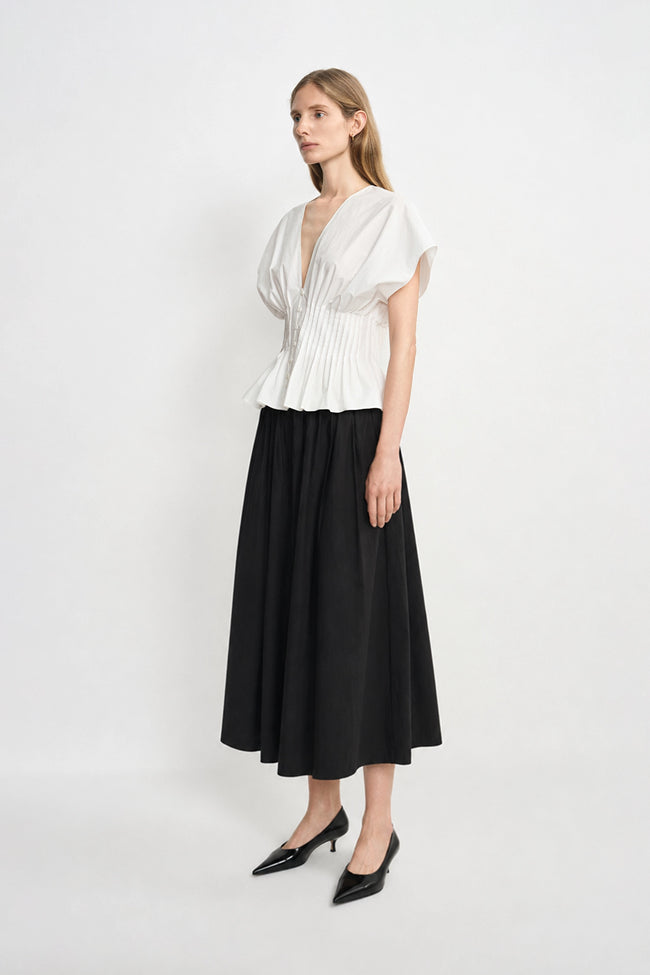 Piquenique Pintuck V-Neck Shirt