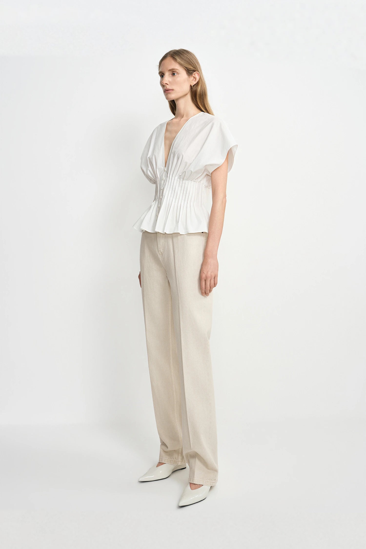 Piquenique Pintuck V-Neck Shirt
