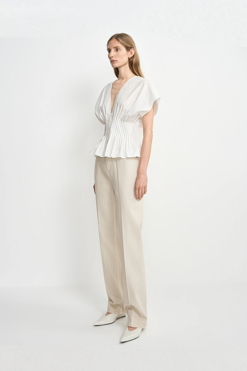 Piquenique Pintuck V-Neck Shirt