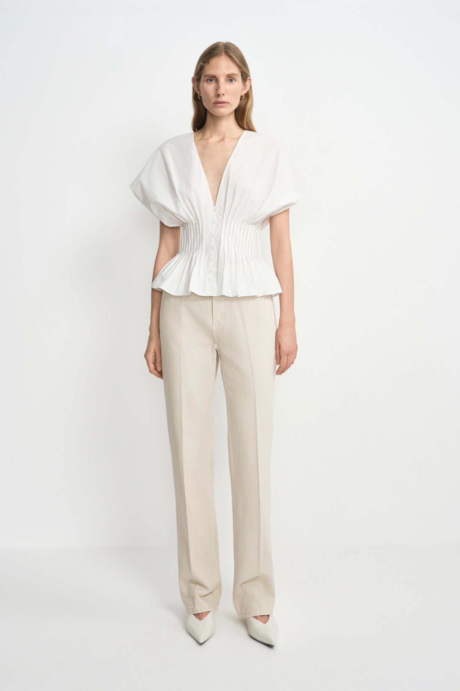 Piquenique Pintuck V-Neck Shirt