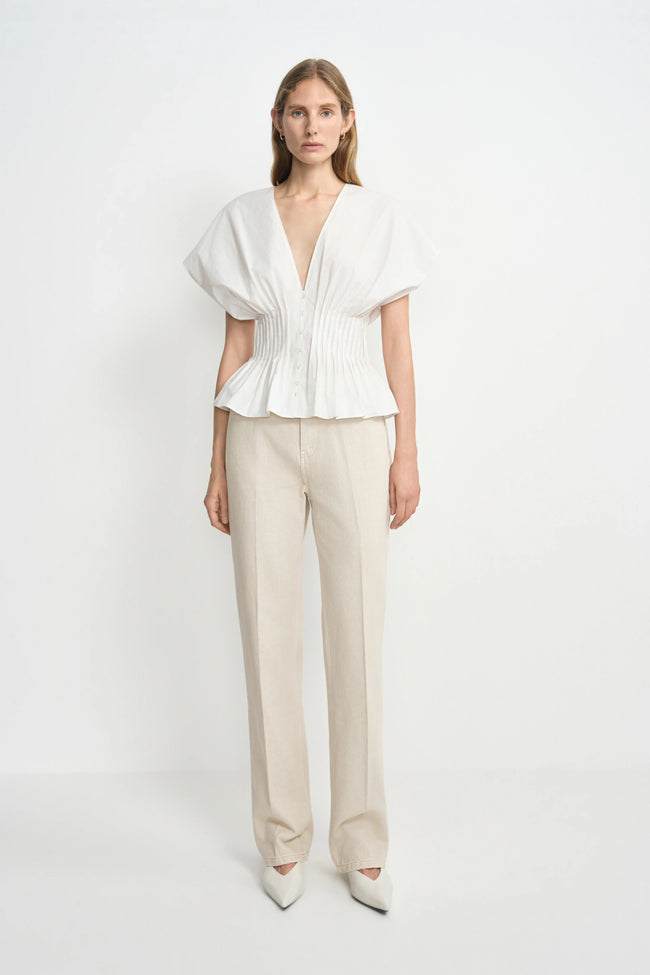 Piquenique Pintuck V-Neck Shirt