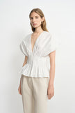 Piquenique Pintuck V-Neck Shirt