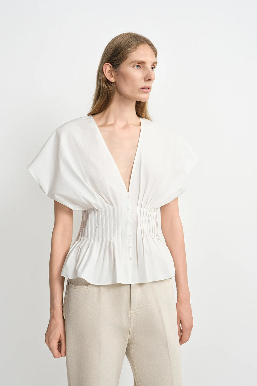 Piquenique Pintuck V-Neck Shirt