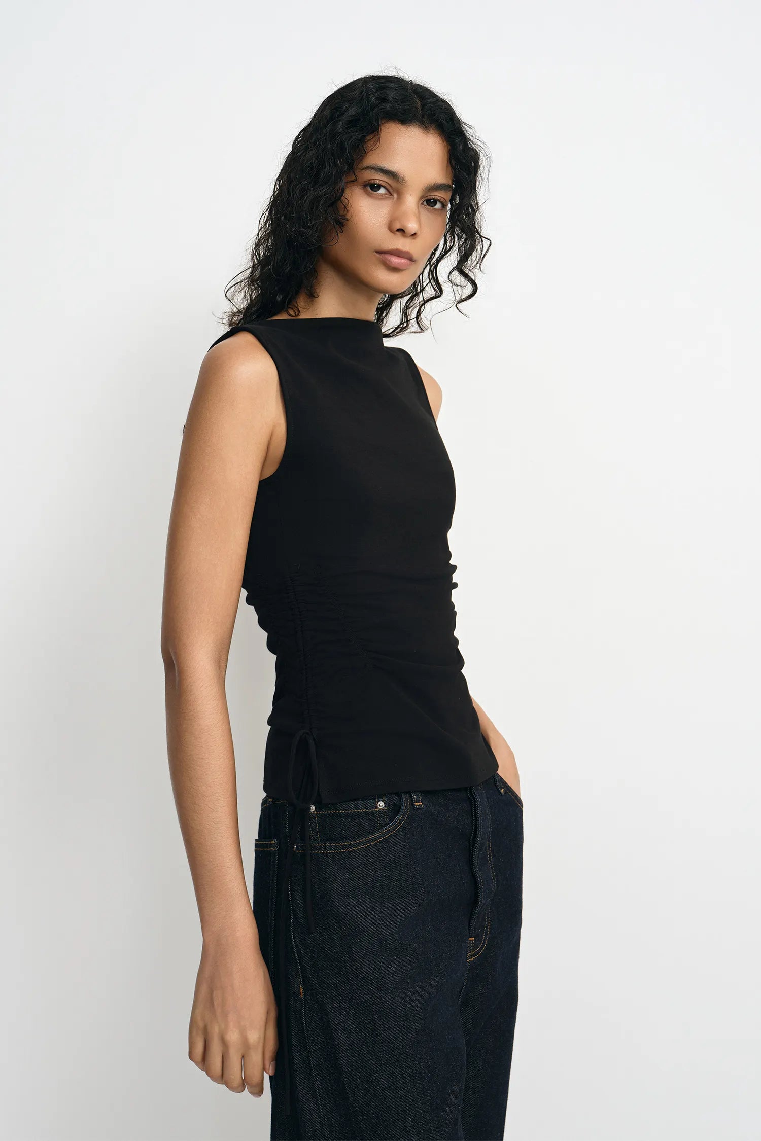 Aurelia Boatneck Drawstring Top