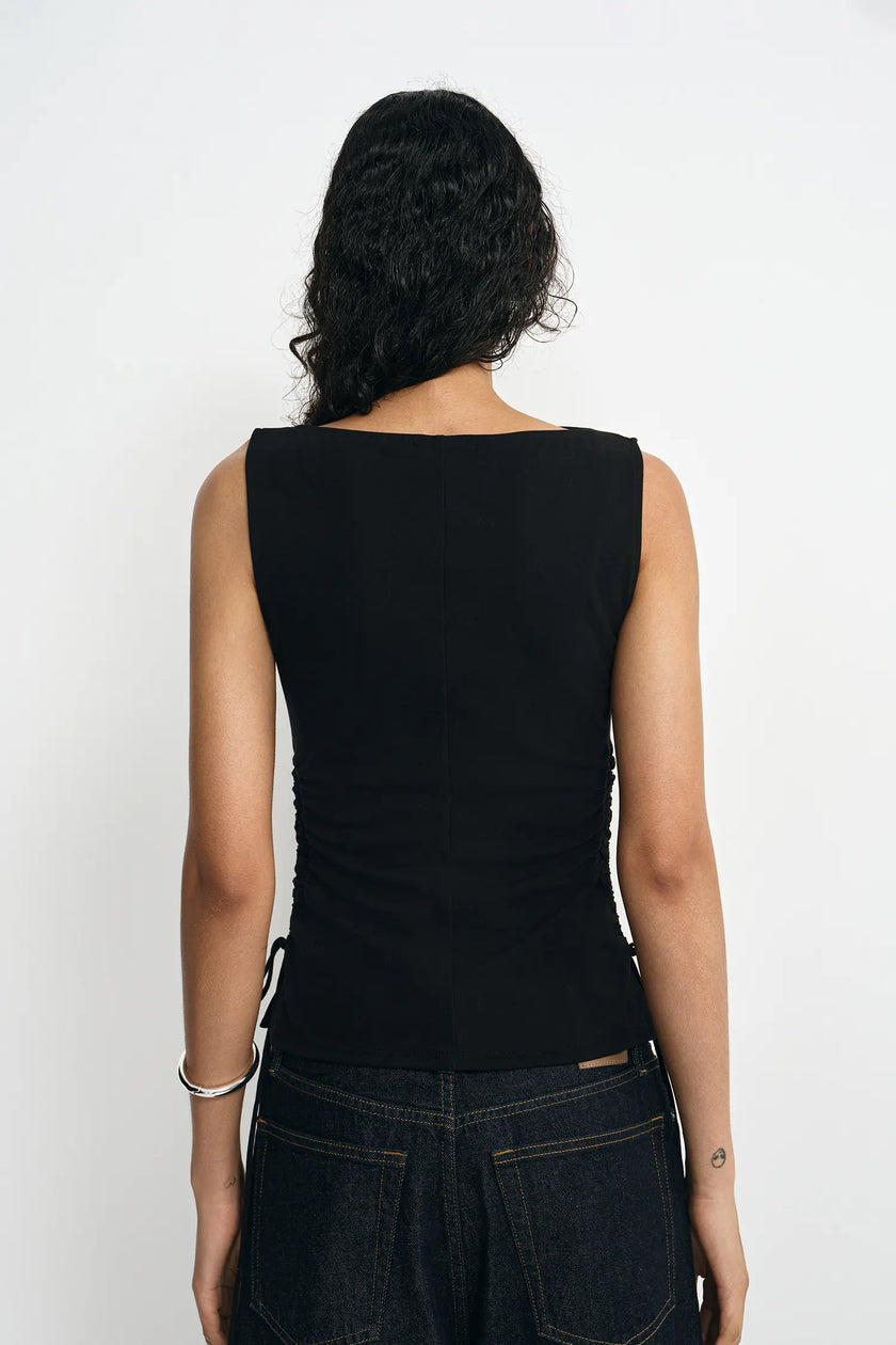 Aurelia Boatneck Drawstring Top
