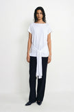 Ciela Draped Tie-Waist Knit Top