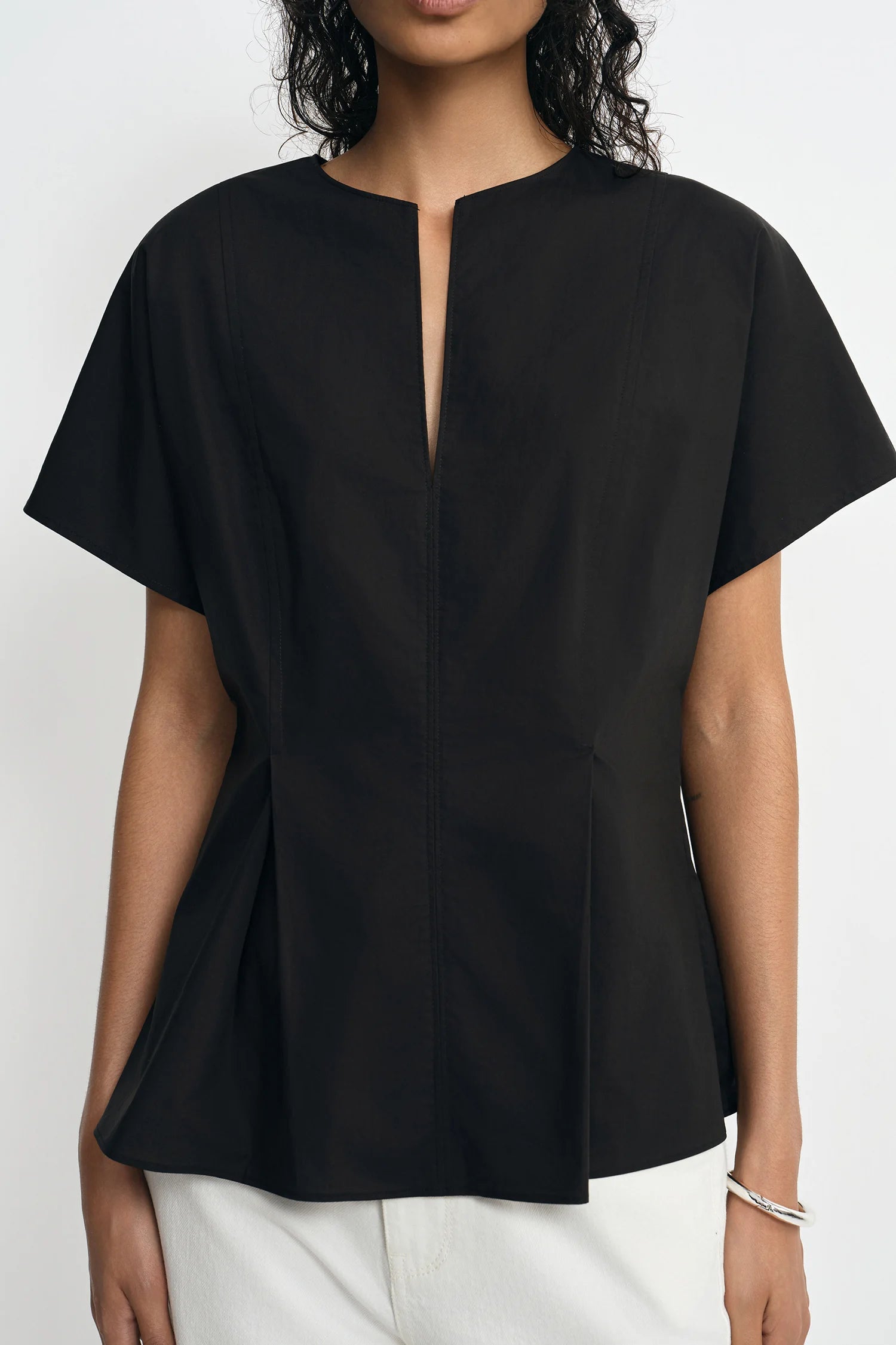 Rosine Fitted Waist Cotton Shirt
