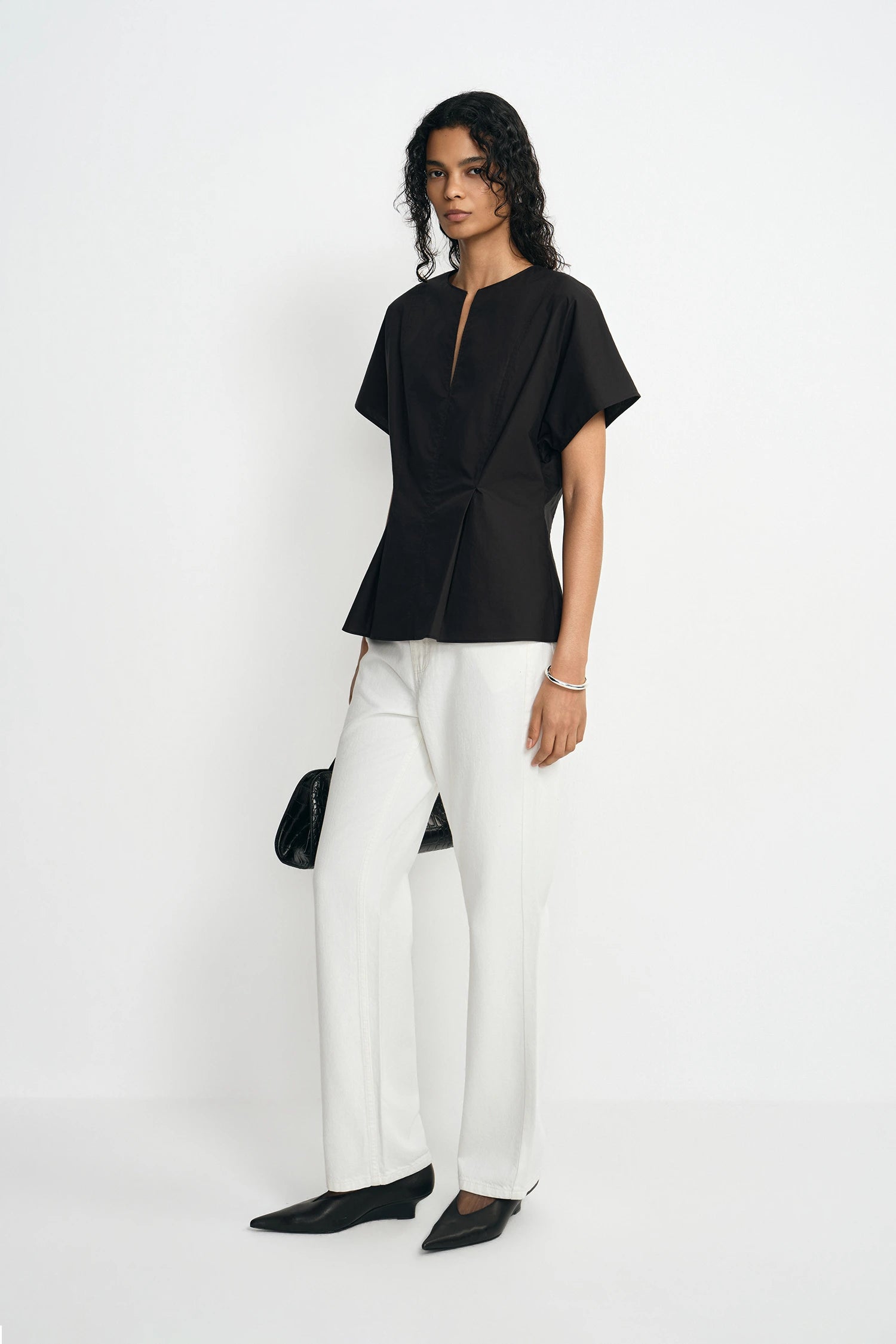 Rosine Fitted Waist Cotton Shirt