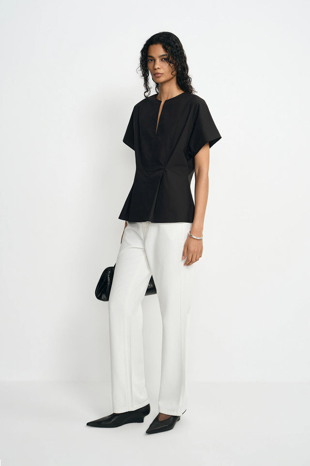 Rosine Fitted Waist Cotton Shirt
