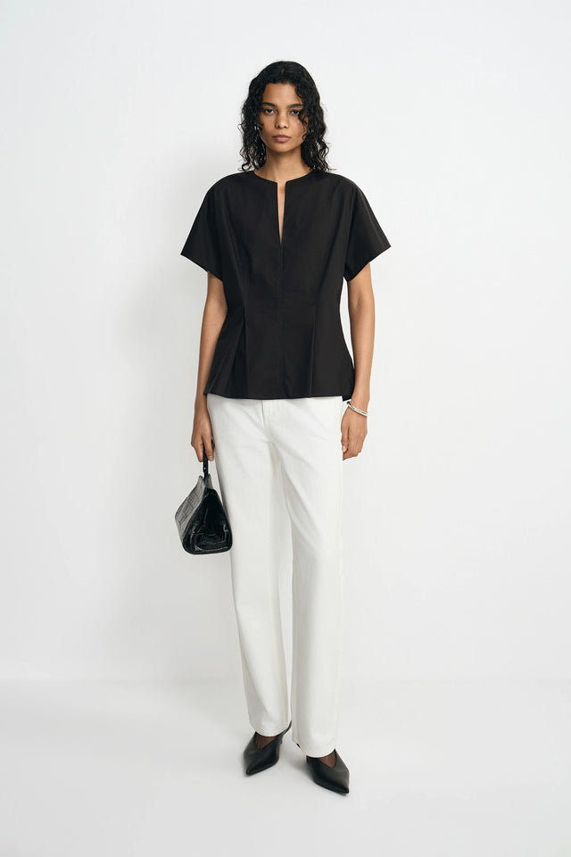 Rosine Fitted Waist Cotton Shirt
