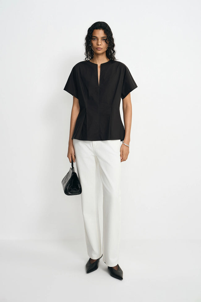 Rosine Fitted Waist Cotton Shirt