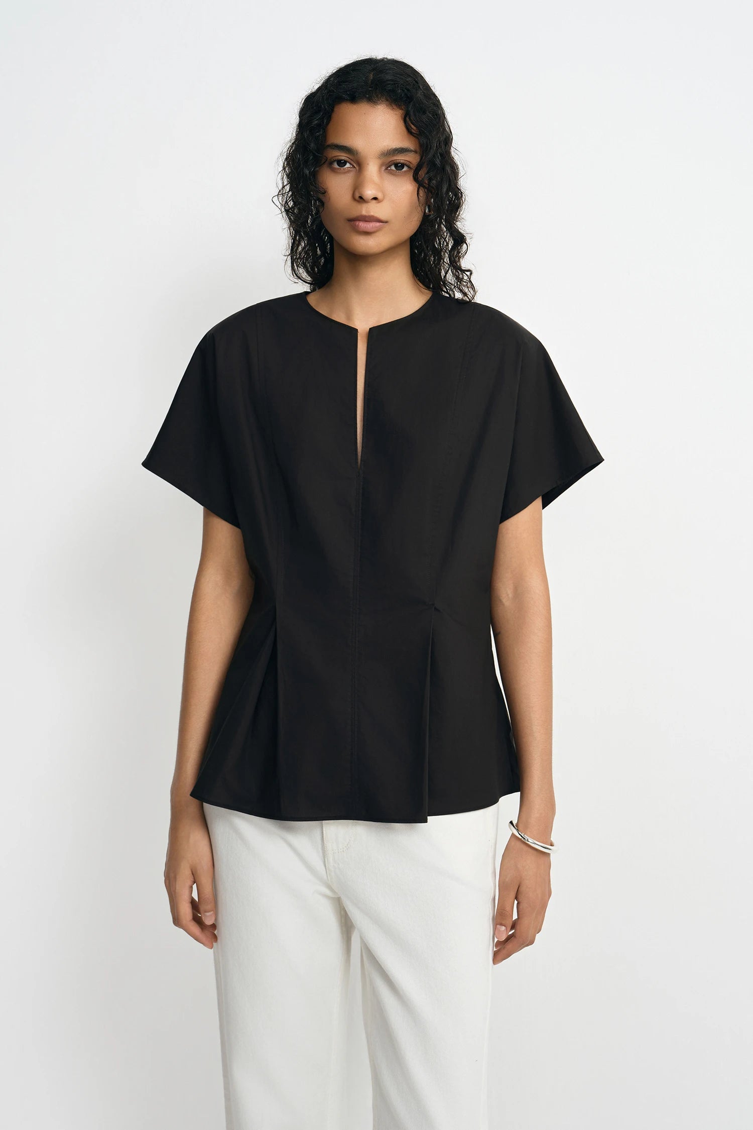 Rosine Fitted Waist Cotton Shirt