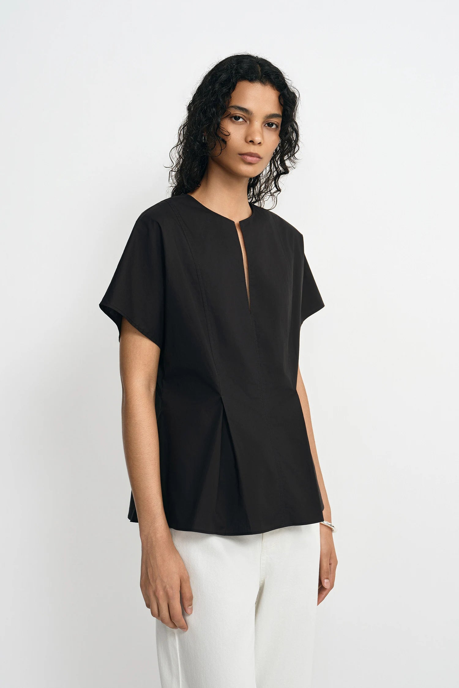 Rosine Fitted Waist Cotton Shirt