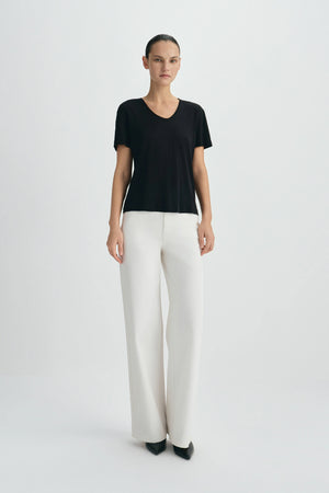 Caléa Scoop Neck Top-Black