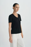 Caléa Scoop Neck Top-Black