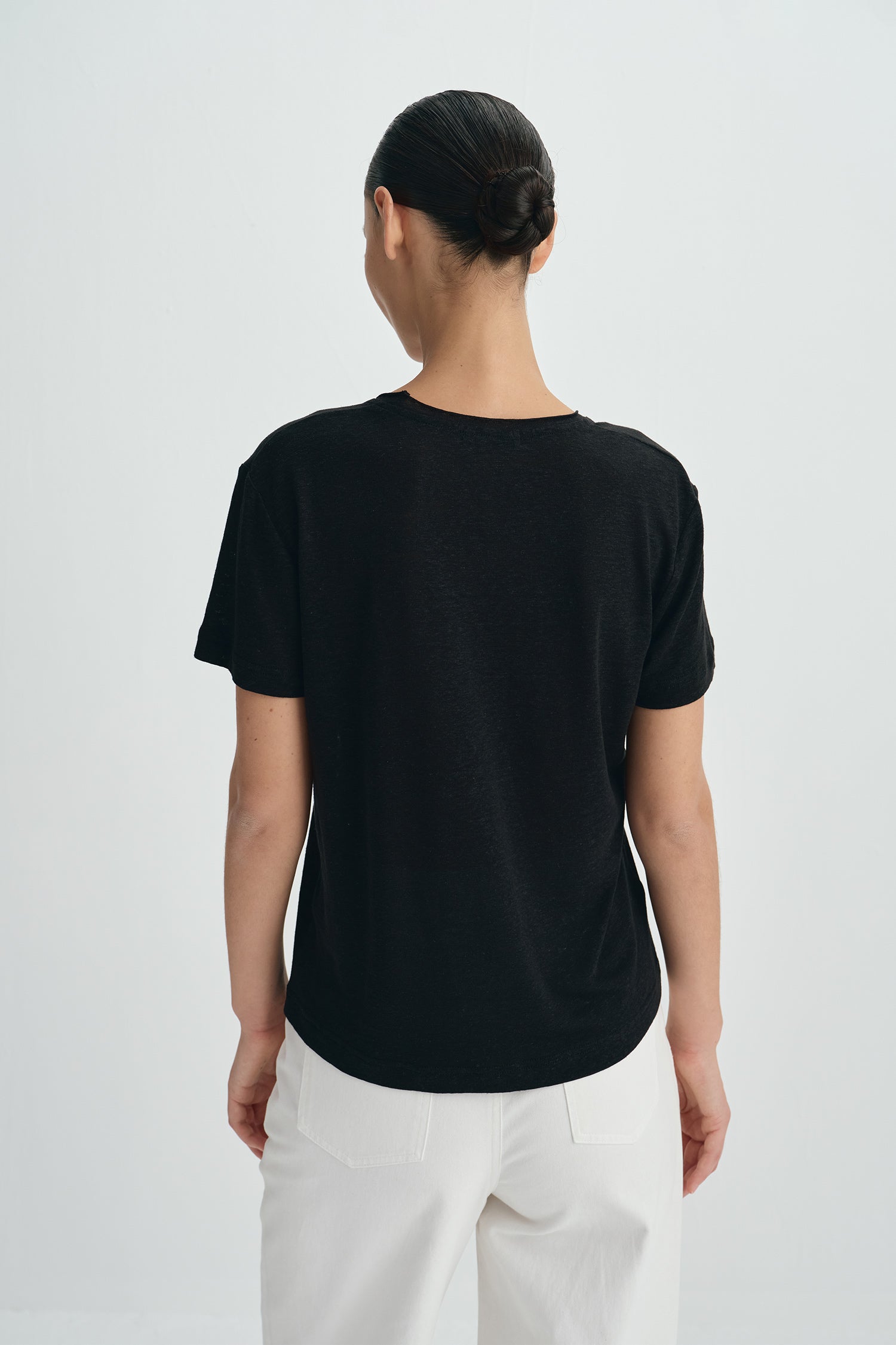 Caléa Scoop Neck Top-Black