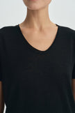 Caléa Scoop Neck Top-Black