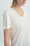 Caléa Scoop Neck Top-White