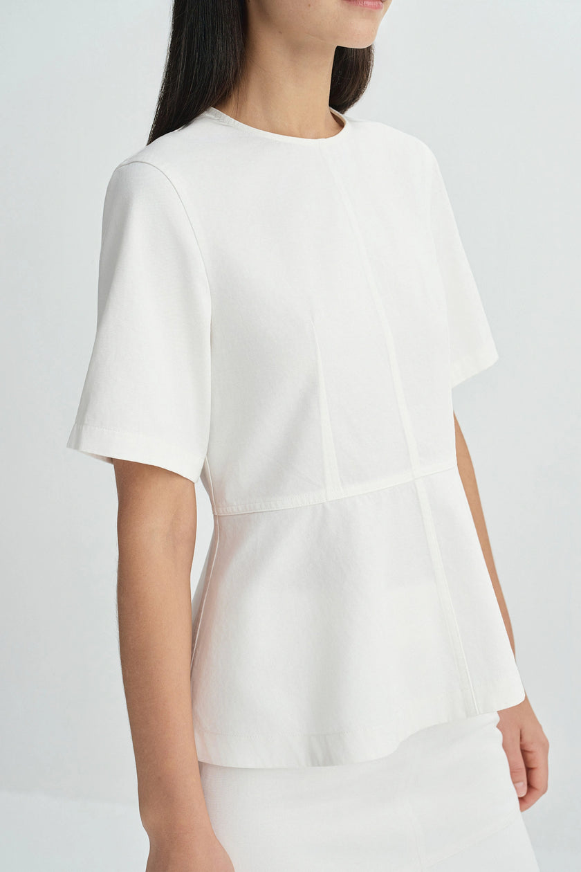 Soletta Peplum Top-Cloud