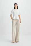 Soletta Peplum Top-Cloud
